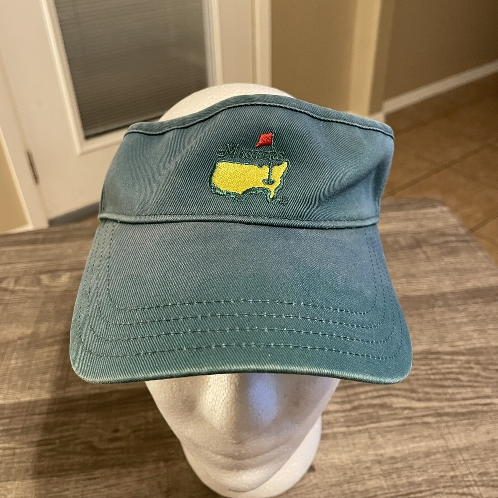 Masters Golf American Needle Adjustable Strap Green Visor Hat Augusta